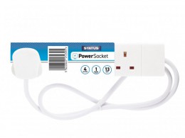 STATUS Extension Lead 240V 4-Gang 13A White 1m £6.25